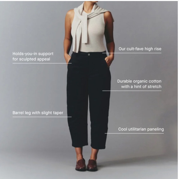 Everlane THE UTILITY BARREL PANT Navy Size 10 Cotton - Picture 3 of 12